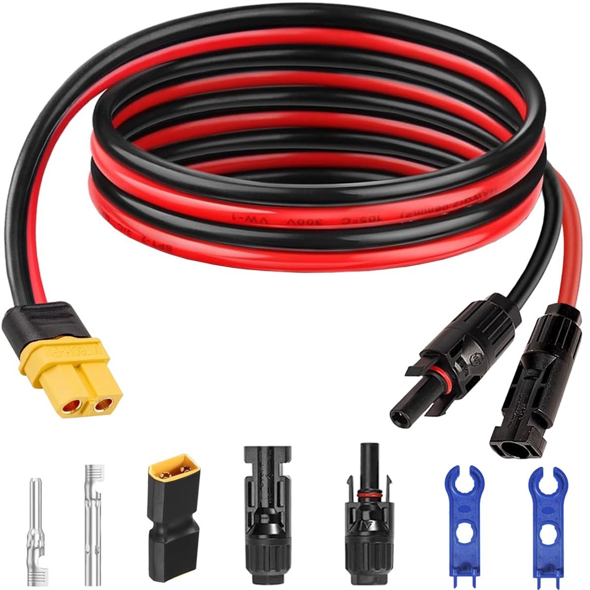 Dailygoods - Innovra - XT60 Female Adapter Kabel 12AWG voor Zonnepaneel