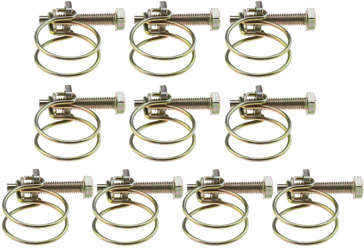 Dailygoods - Dailygoody - Gegalvaniseerd Staal Slangklemmen - Slangbevestigingen - Voorkomt lekkage - 10 Stuks - Voor slangen 17-23mm - Perfect voor diverse slange