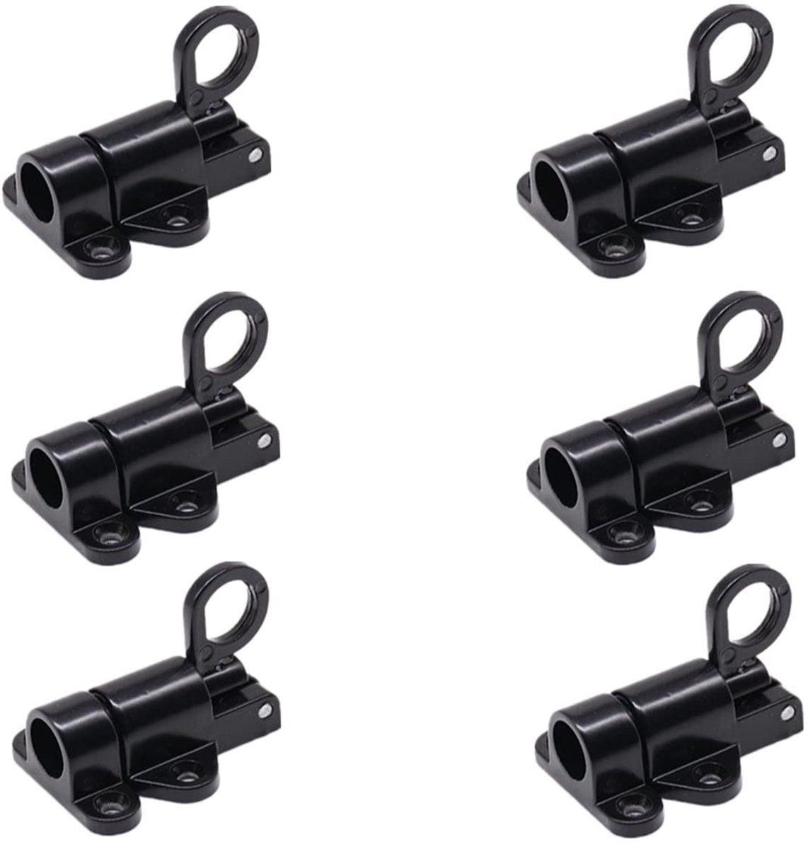 Dailygoods - Cosensi - Dailygoods - Dailygoody - Loopringen Set van 6 - Schuifslot en Veertrekring - Aluminium voor Badkamerdeuren - Veiligheidsaccessoires - Inclusief Bevestigingsschroe...
