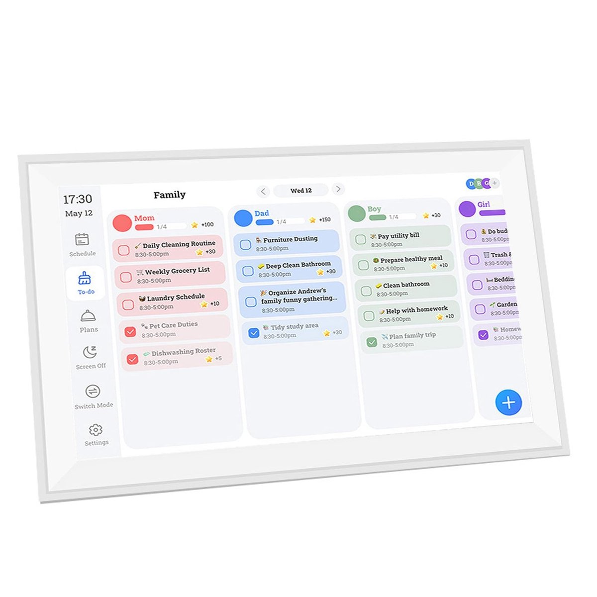 Dailygoods - 15,6 Inch Digitale Kalender met Interactieve Touchscreen