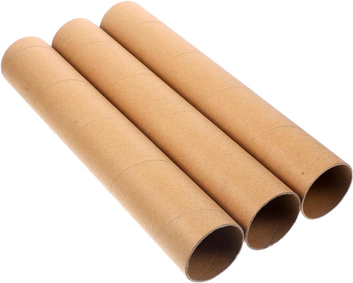 DIY Kartonnen Buizen Set van 3 - Stabiele Witte Papieren Tubes voor Creatieve Decoraties, Modelbouw en Vissen