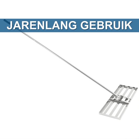Gazon Egaliseer Hark - 75x25 cm - Professionele Lawn Leveling Tool - Voor Sportvelden en Tuinonderhoud - Zilver — afbeelding 5
