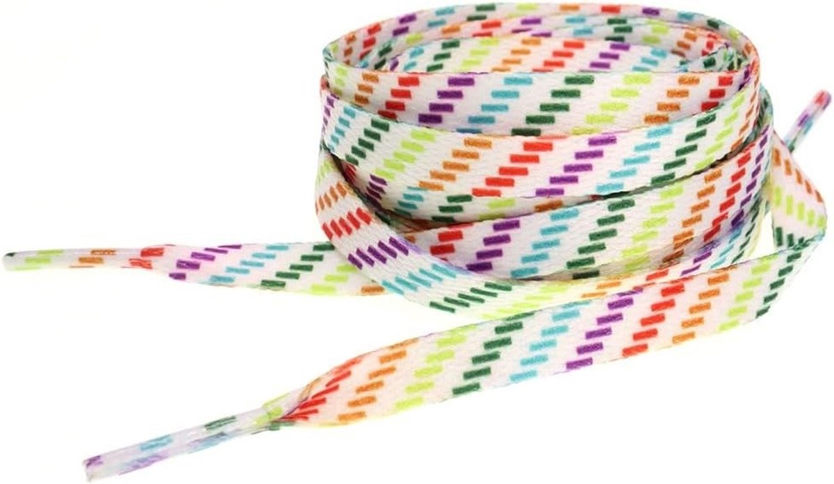 Kleurige Regenboog Veters voor Sneakers, Duurzame Vervangende Veters voor Sport- en Outdoorschoenen, Ideaal voor Hardlopen en Casual Gebruik