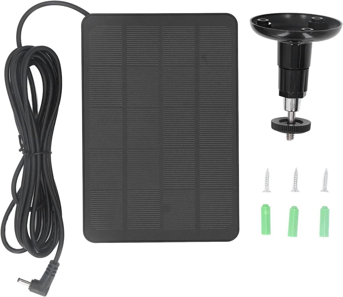 Zonnepaneel Oplader - Draagbare Energie - Camera Voeden - Weerbestendig Ontwerp - 10W Vermogen - Zwart