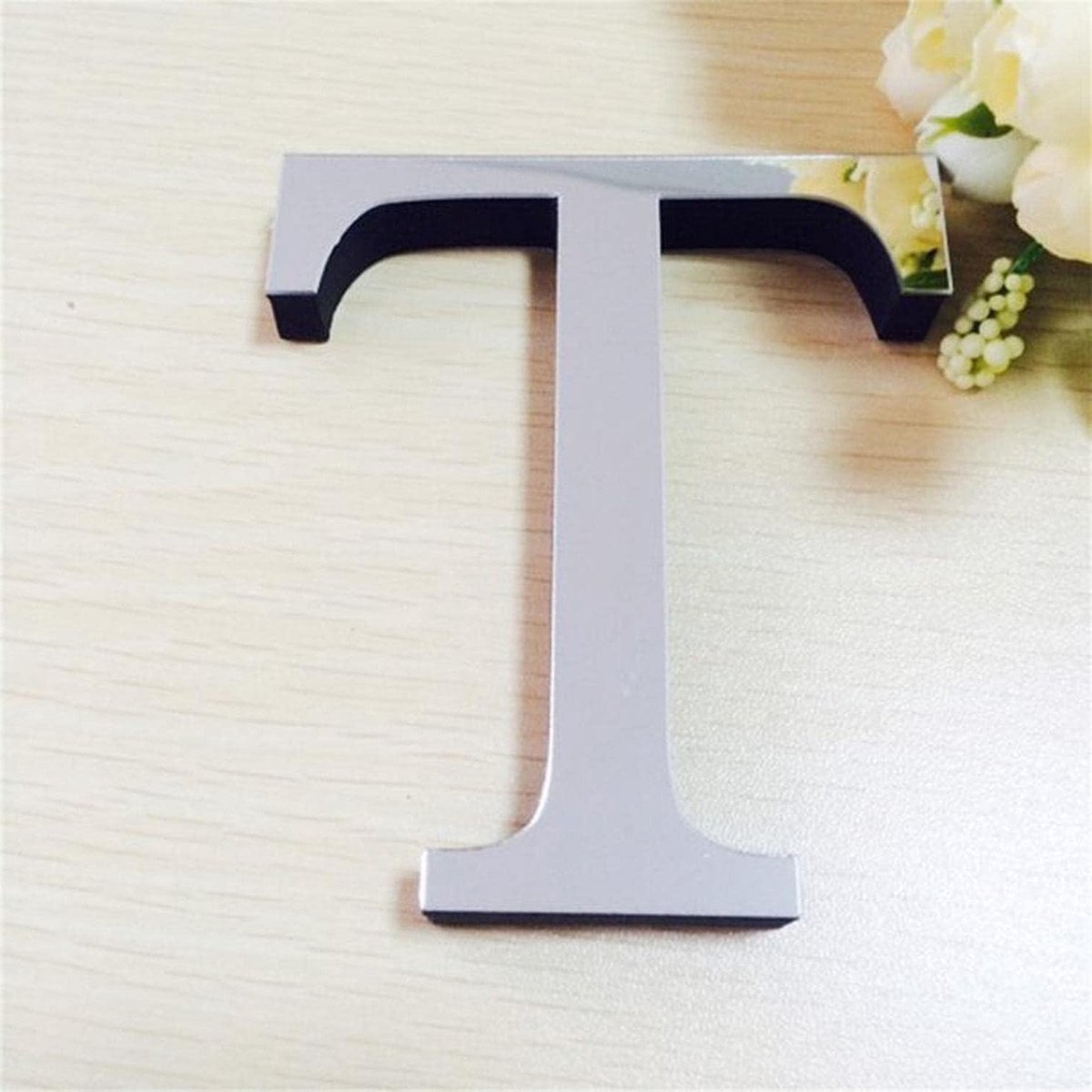 Muursticker Alfabet - Spiegel Letters - Wanddecoratie Maken - Zelfklevend Acryl - 15 cm Ho