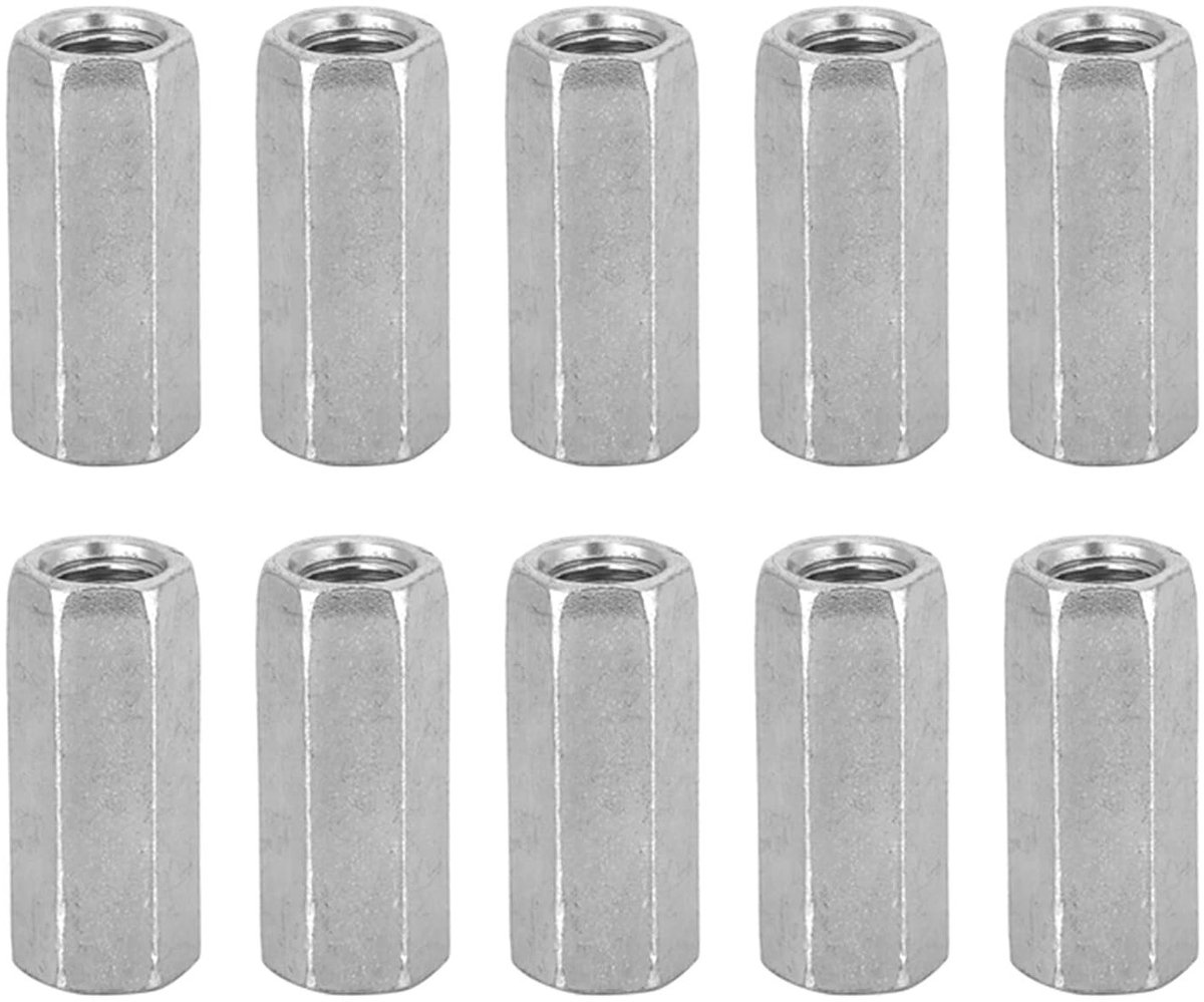 Set van 10 hexagonale moeren met M8 schroefdraad, ideaal voor bevestigingen en assemblage