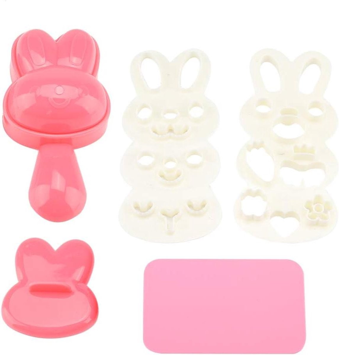 Sushi Rijstvorm - Onigiri Mold - Lunch Maken - Schattige Bunny Vorm - 12.8 cm - Wit