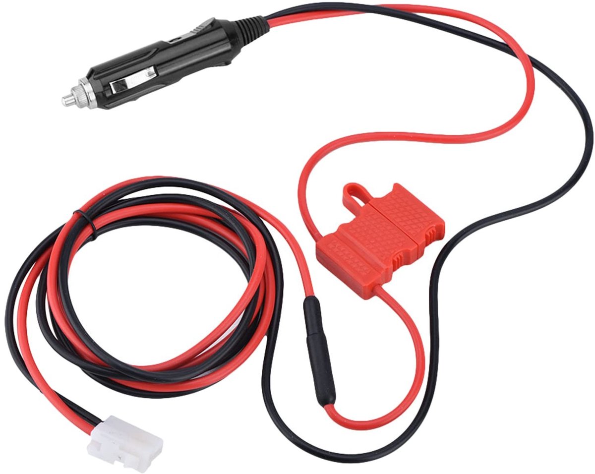 Dailygoods - Power Kabel 12V DC met Dubbele Zekering voor Mobiele Radio