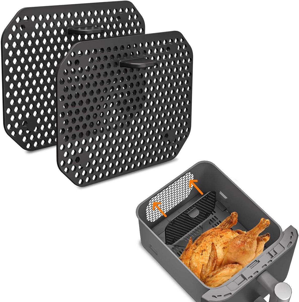 Dailygoods - Dailygoody - Pack van 2 Silicone Splash Guards voor Ninja Airfryer SL400EU en SL300EU
