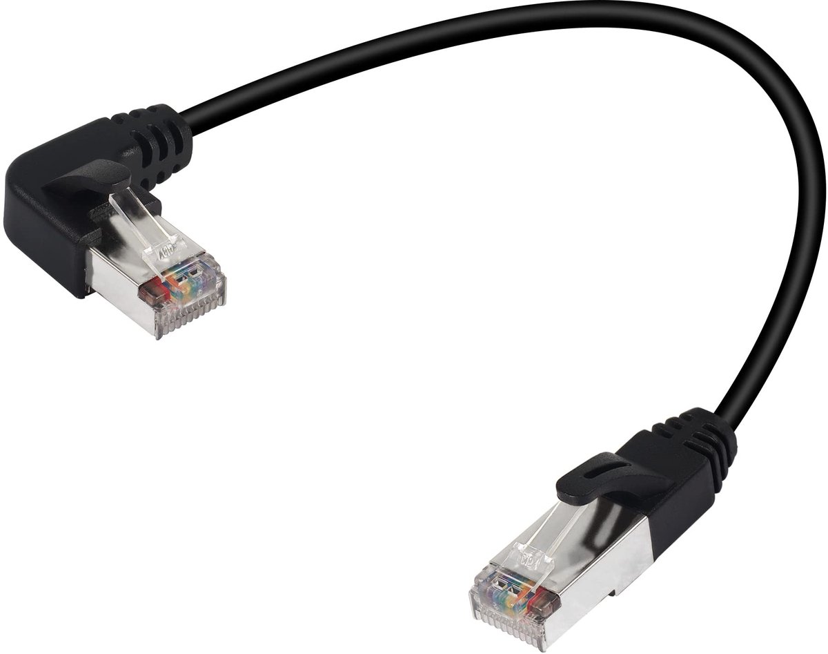 Dailygoods - Hoek RJ50 10P10C Ethernet-kabel 30cm Cat5E voor Communicatie