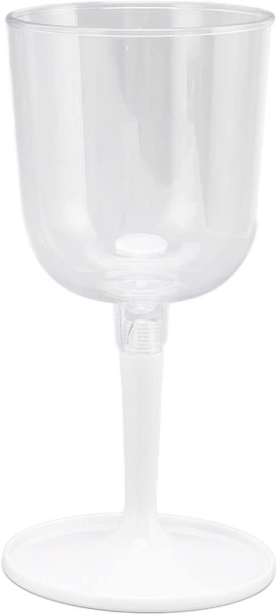 Draagbaar Wijnglas - Opvouwbaar Glas - Buitenfeesten - Onbreekbaar Tritan Plastic - 300 ml - Wit