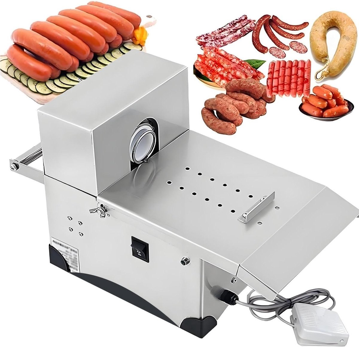 Worst Linker Machine - Worst Bindmachine Worst Knoopmachine - Worsten Maken - Roestvrij Staal - 45 mm gat - Zilver