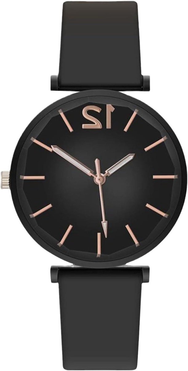 Analoge Horloge - Arts Horloge - Medisch Werk - Zachte Ademende Band - 3.6 cm Wijzerplaat - Zwart
