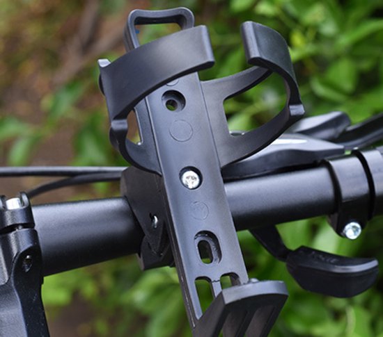 Bekerhouder - Bidonhouder voor op de fiets - Universele bekerhouder - Fleshouder - 14,8 x 8,6 x 8,5 cm - Lichtgewicht - Valbestendig - Geschikt voor dagelijks woon-werkverkeer, offroad-ritten, langeafstandsfietstochten en mountainbiken - Zwart — afbeelding 4