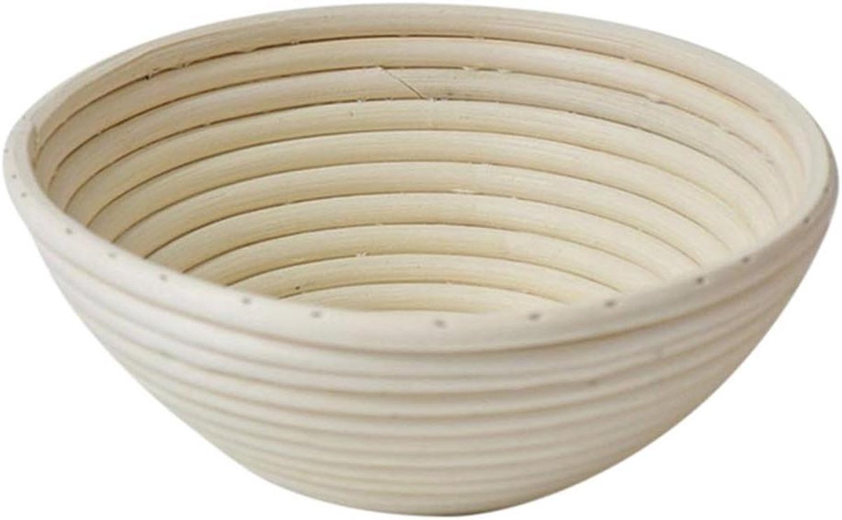 Broodrijsmand Banneton mand Deegmand Zuurdesem bakken Verwijderbare stoffen voering 16 x 16 cm Natuurlijk