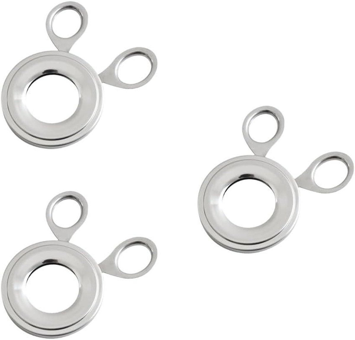 Eierdop Opener Eiercracker Cutter Gekookte Eieren Roestvrij Staal 3 Stuks Zilver