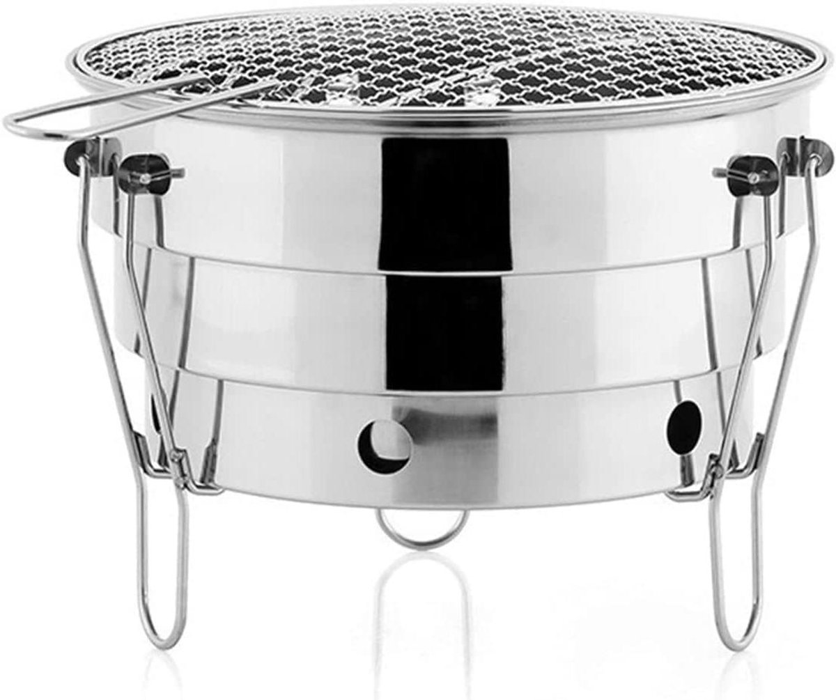 Mini BBQ Grill Draagbare Oven Buiten Koken Roestvrij Staal 28cm Breed Zilverkleurig