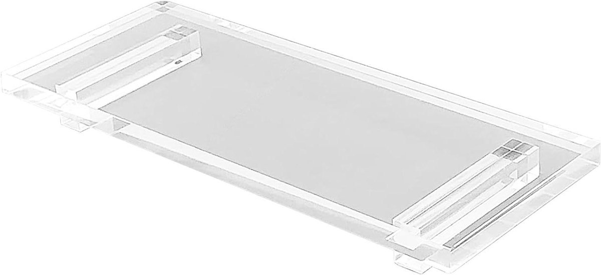 Acryl Dienblad - Display Basis - Badkamer Organiseren - Verhoogde Voetjes - 223 cm - Transparant