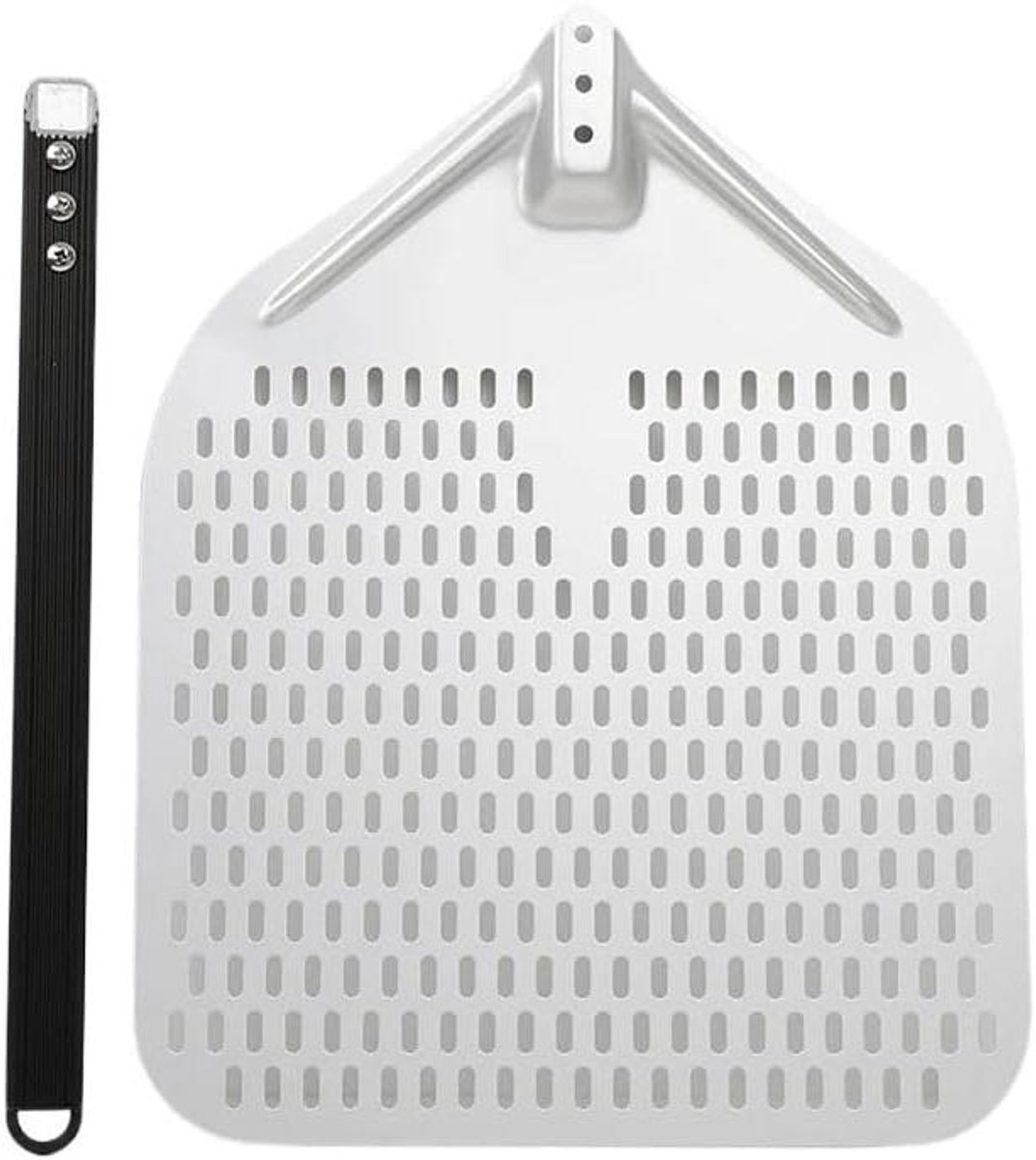 Pizzaschep Aluminium - Bakgerei - Pizza Bakken - Lange Handgreep - 40 cm Handvat - Zilver