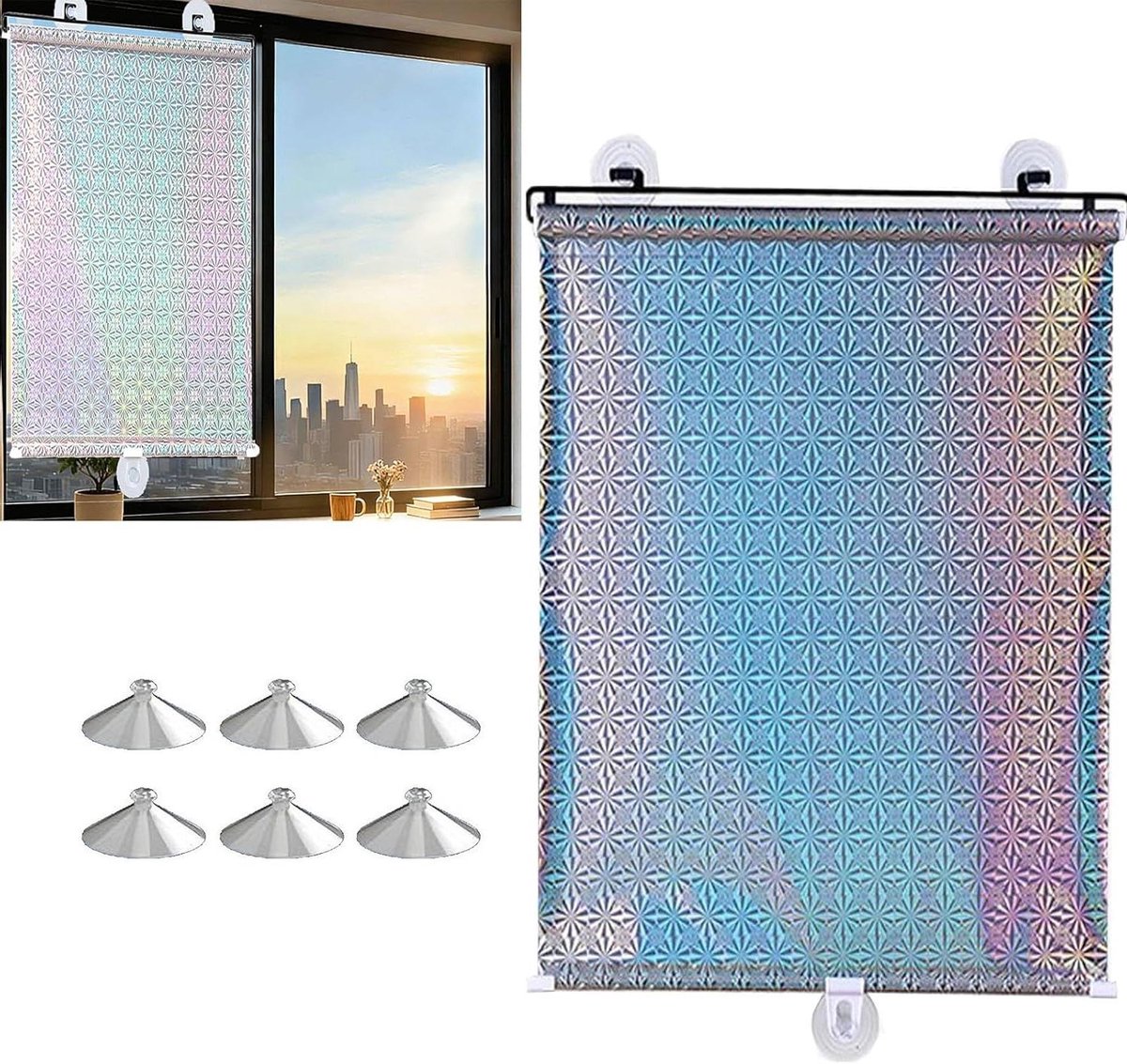 Verduisterende Rolgordijnen - Lichtblokkerende Raambekleding - Privacy Creëren - Zuignap B