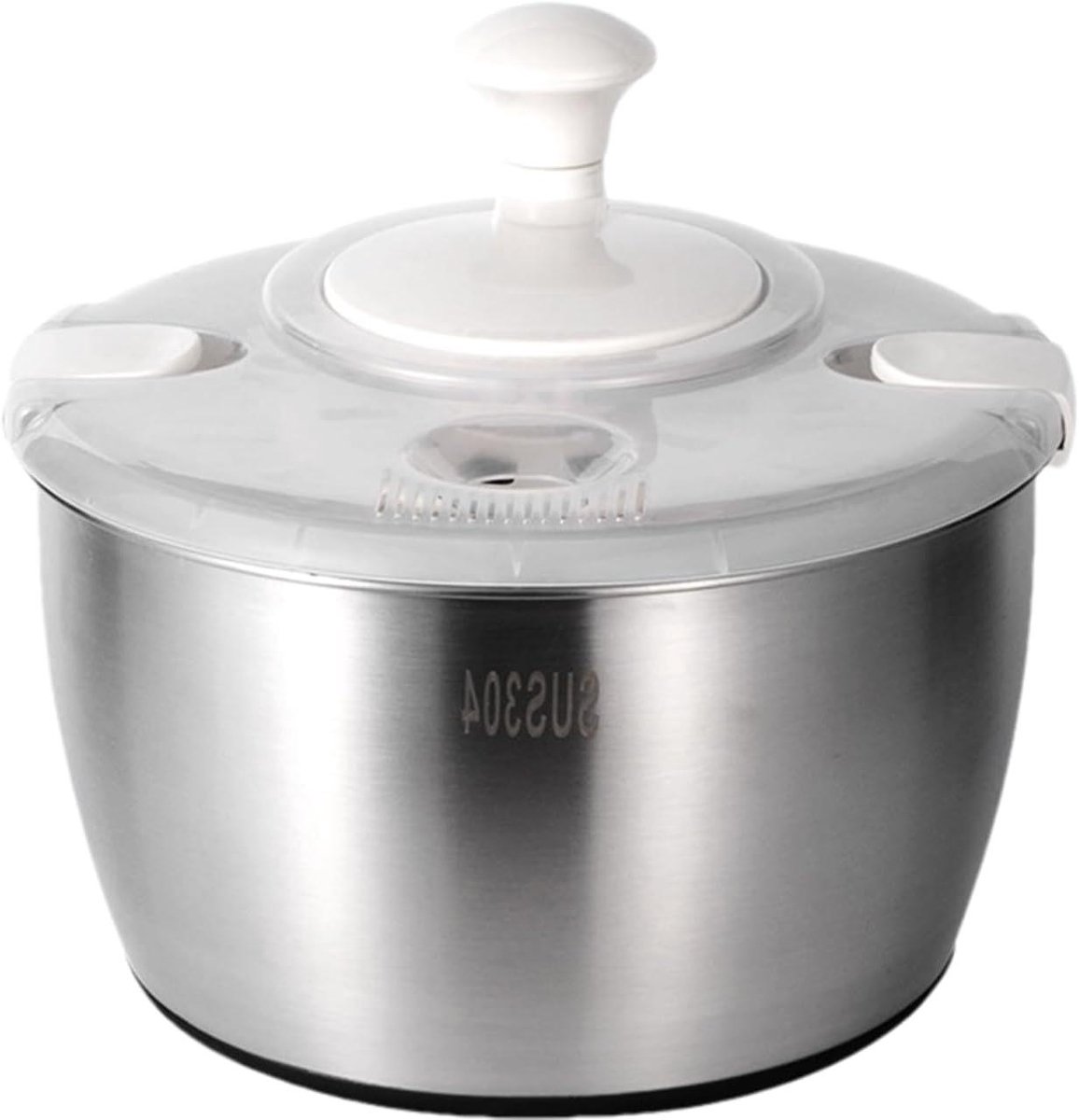 Salade Droger - Groente Spinner - Snel Drogen - Antislip Mat - 5 Liter Inhoud - Zilver