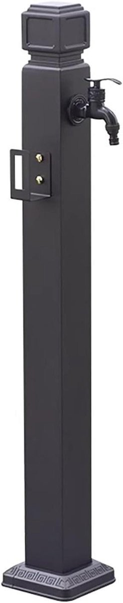 Tuinwaterkolom - Buitenkraan - Water geven - Dubbele uitloop - 95 cm - Zwart
