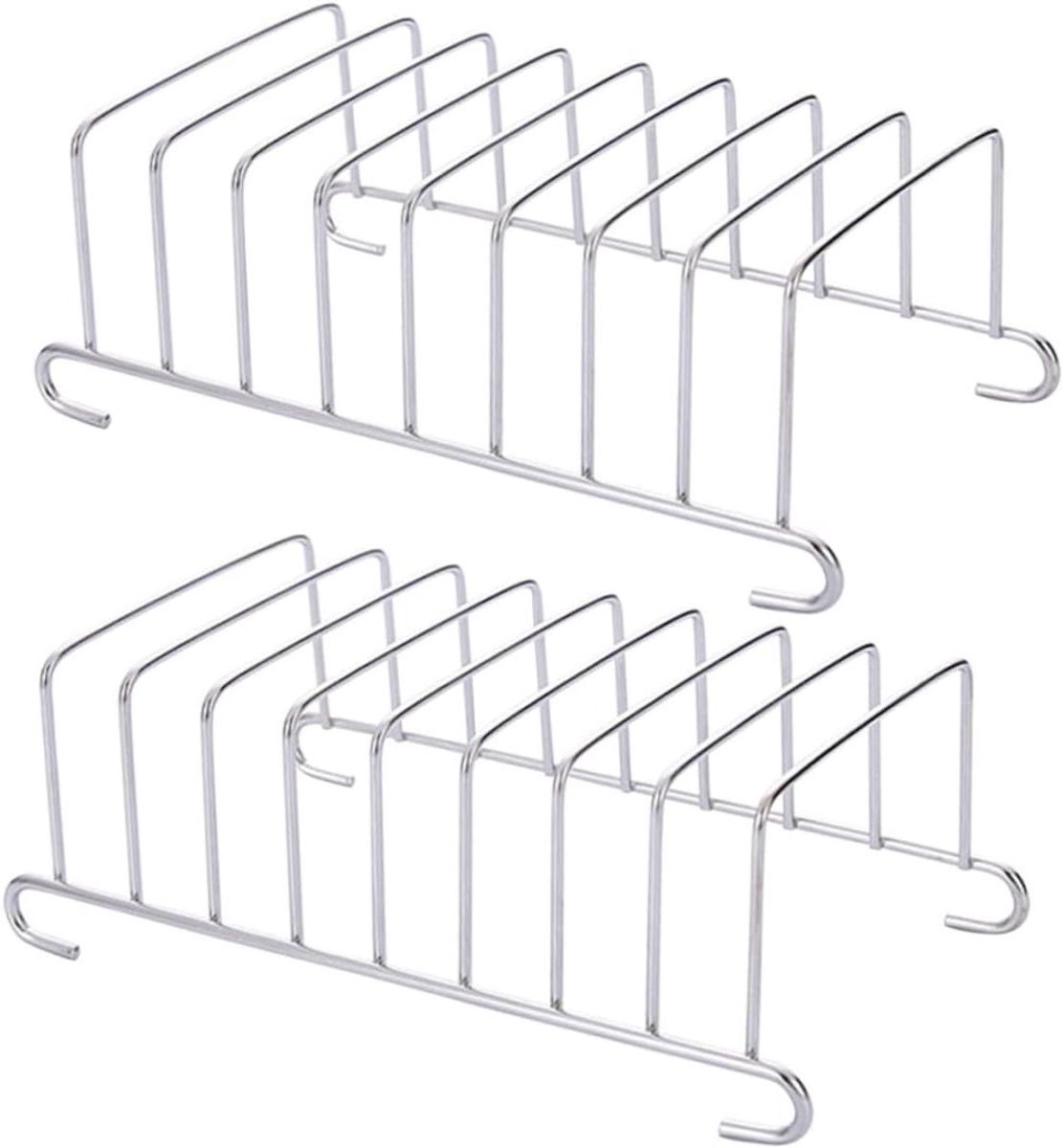 Airfryer Racks - Kookrekken Set - Brood Bakken - Multifunctioneel Kookgerei - 6 Stuks - Zilver