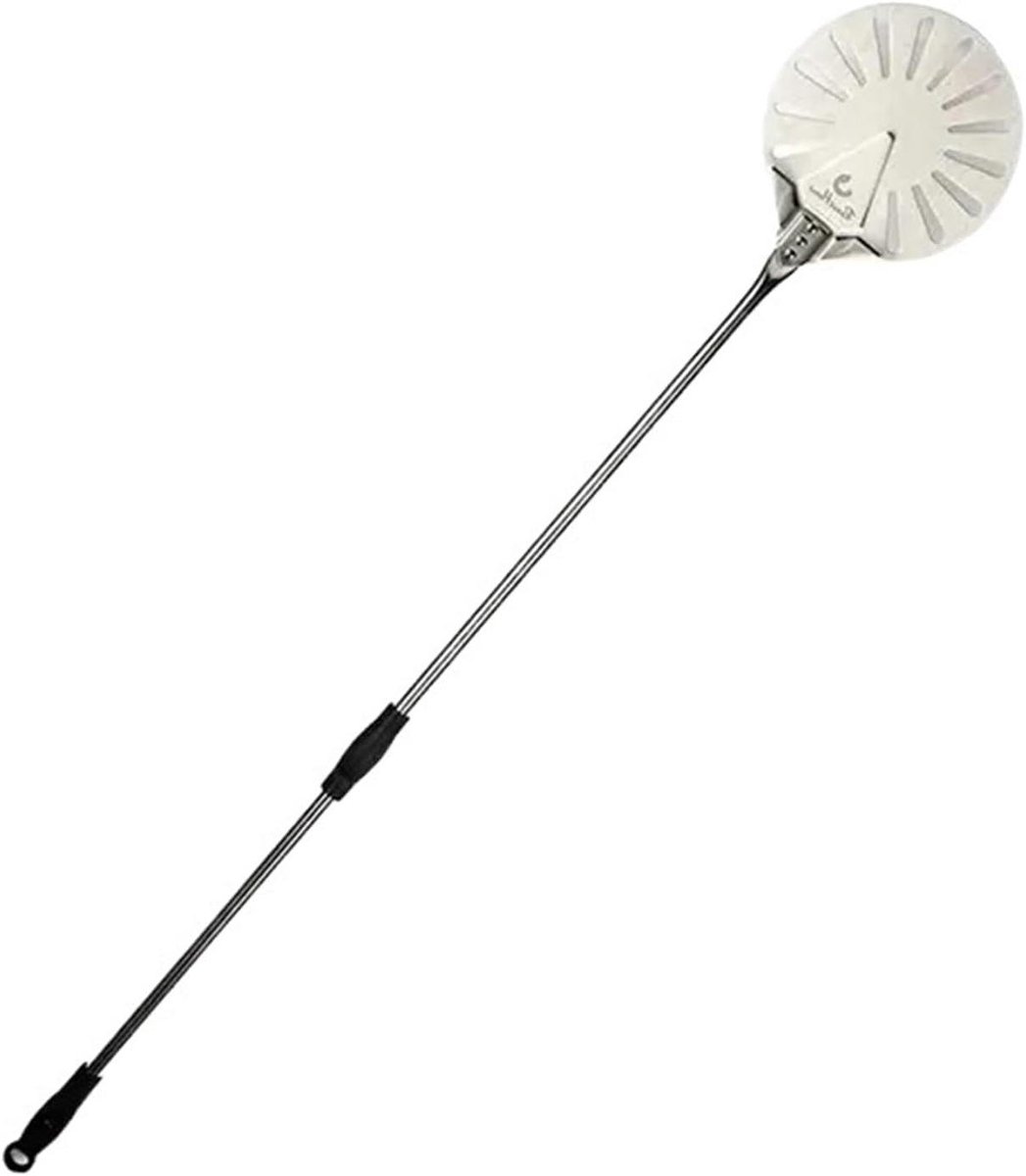 Pizza Schep - Pizza Draai Schep - Pizza Bakken - Geperforeerd Ontwerp - 56 Inch - Zilver