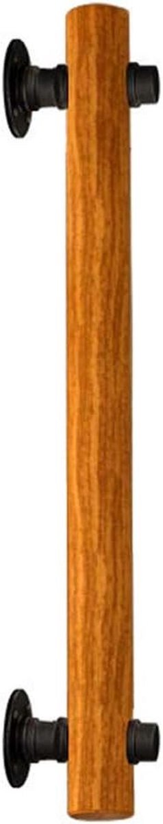 Houten trapleuning - Smeedijzeren houders - Veilige grip - Hoge draagkracht - Diverse lengtes - Houtkleur
