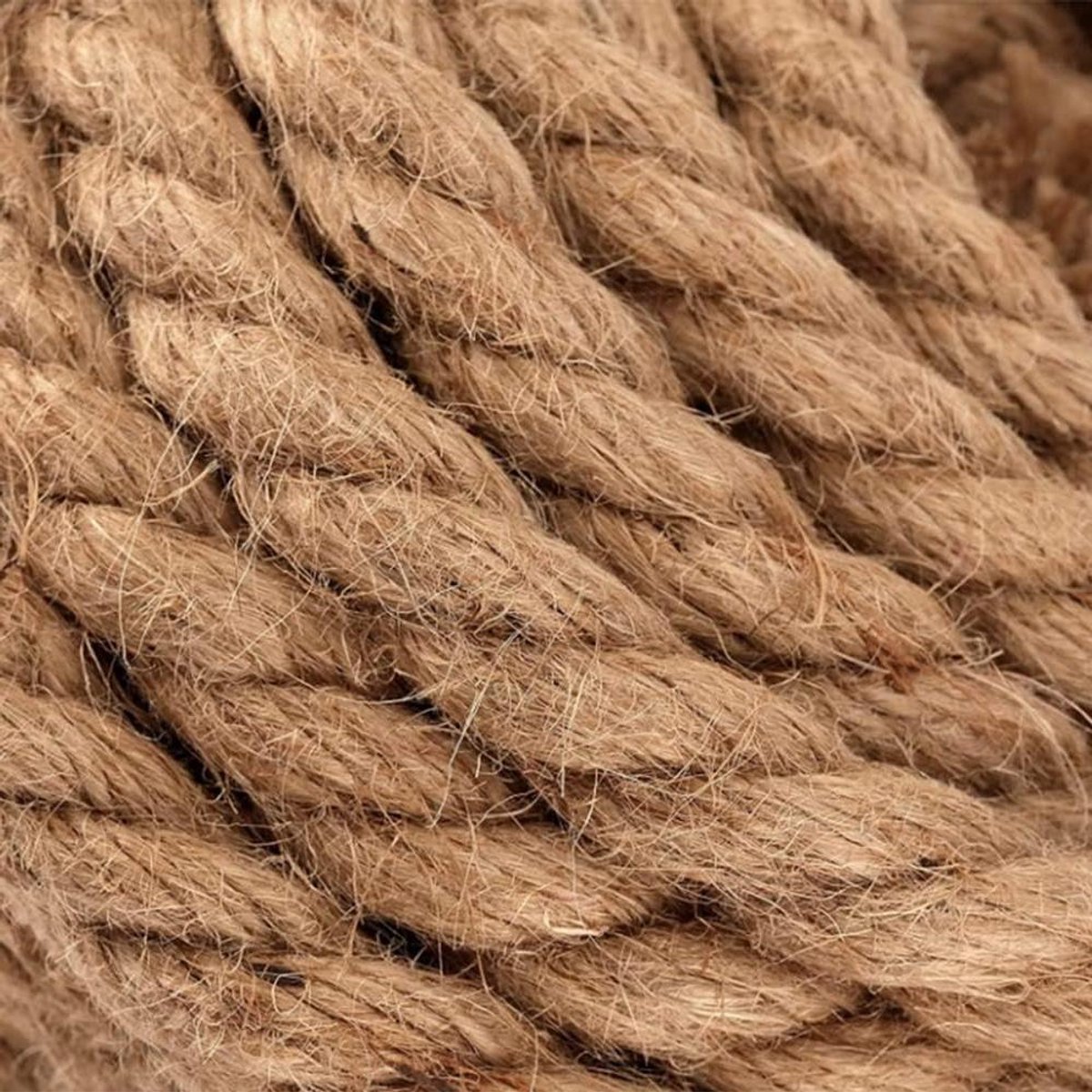 Dik touw - Jute henneptouw - Tuinieren decoreren - Zwaar gedraaid - 22 mm 30 m - Natuurlijk