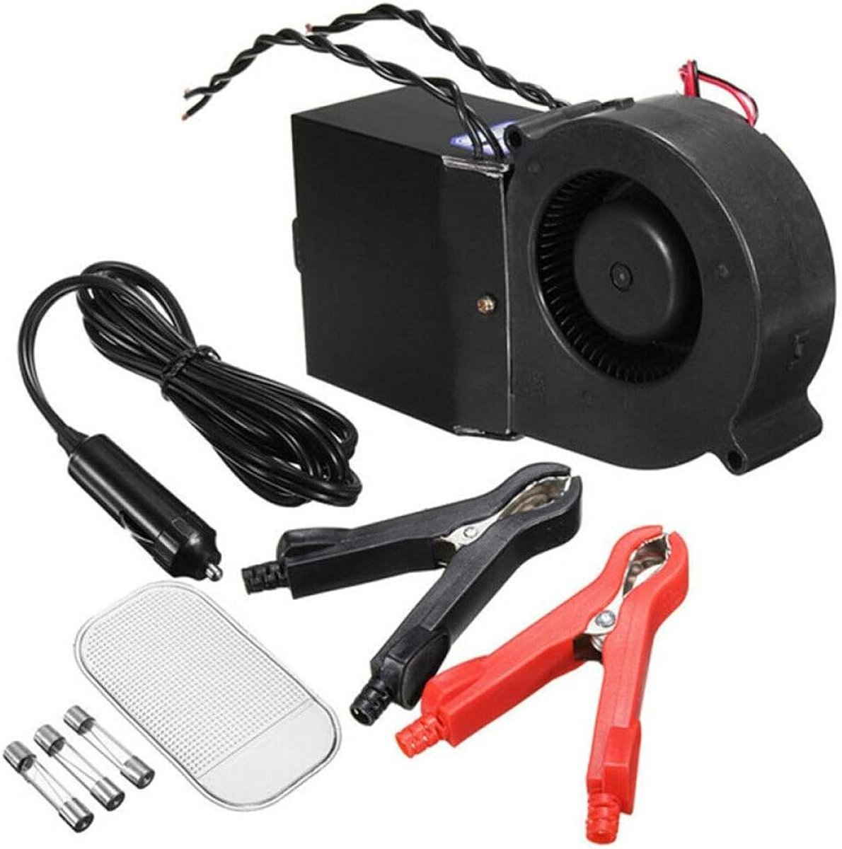 Ventilator Auto - Auto Koeler - Comfortabele Rit - Dubbele Verstelling - 12 V - Zwart