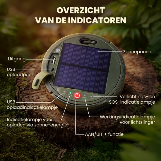 TechEssentials® Solar Camping Lichtsnoer Met Afstandsbediening - 10 Meter - IP67 Waterdicht - Oprolbaar - Oplaadbaar - Multi-Kleur - Verlichting Buiten Slinger - Lampjes - Lampenslinger - Kampeerlamp - Tentlamp van TechEssentials — afbeelding 5
