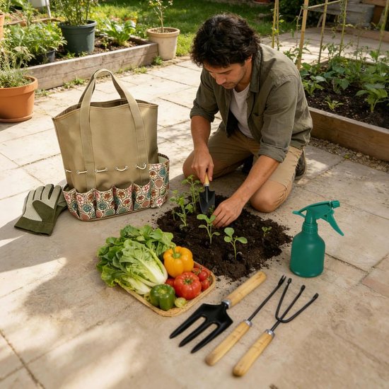 Gereedschapsset Tuinieren - Handgereedschap Set - Planten en Snoeien - Ergonomische Houten Grepen - 325 x 20 x 8 cm — afbeelding 5