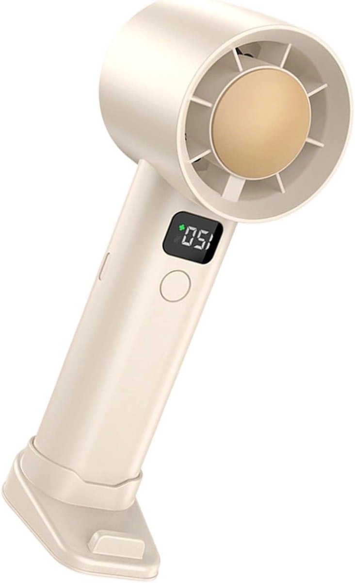 Oplaadbare zakventilator - Draagbare koeler - Persoonlijke verkoeling - 120 snelheden - ca. 17.5 cm - Geel