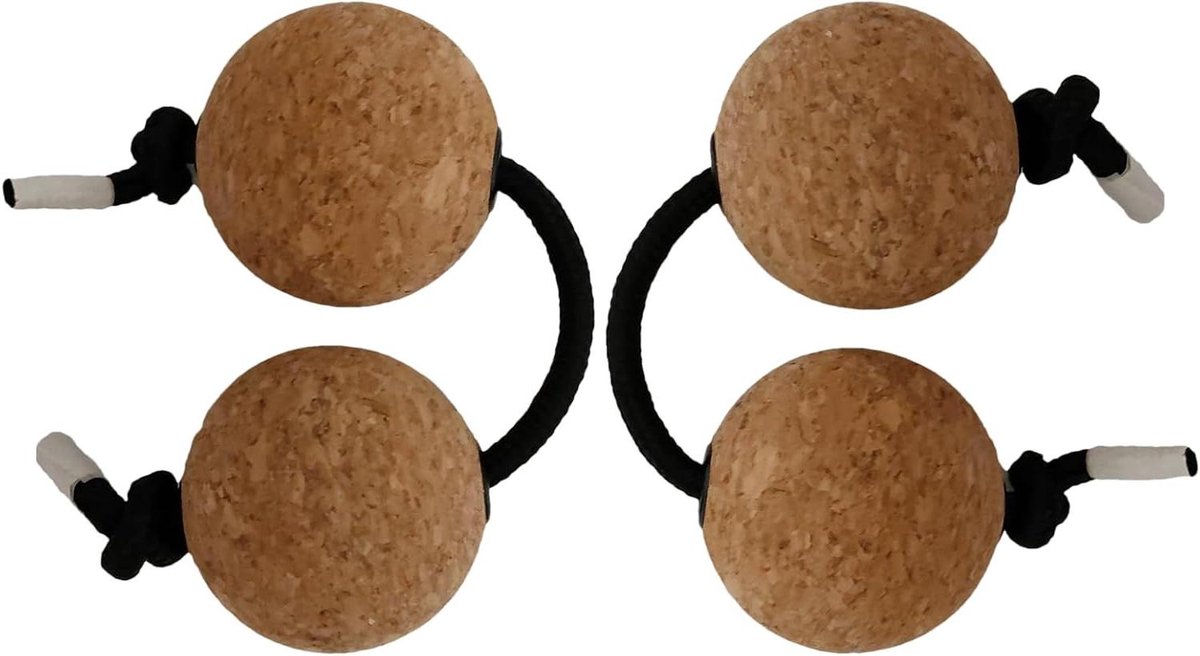 Percussie Bal - Ritme Instrument - Muziek Maken - Verstelbaar Koord - 20cm Lengte - Natuurlijk