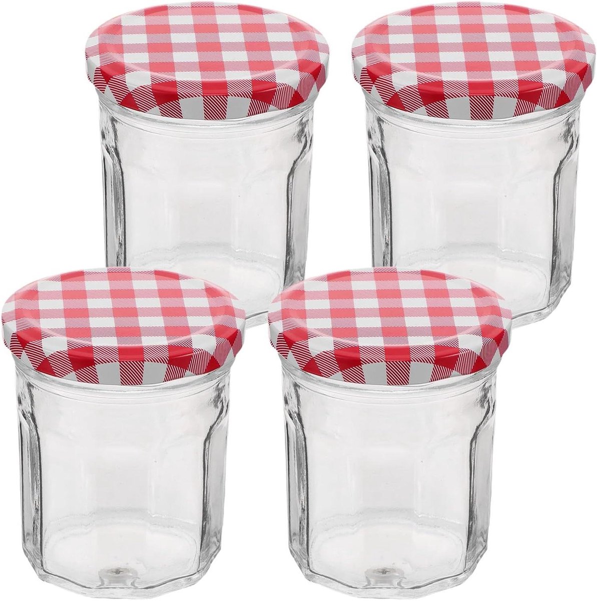 Lege Glazen Potten - Bewaar Potjes - Voedsel Bewaren - Lekvrije Deksel - 200 Ml - Multi
