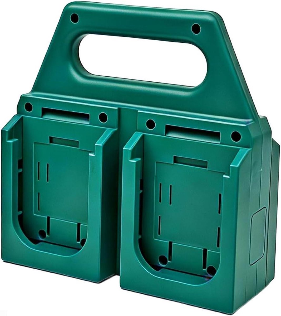 Batterij Opslag - Accu Houder - Gereedschap Organiseren - 4 Sleuven Ontwerp - 160 x 70 x 160 mm - Grijs