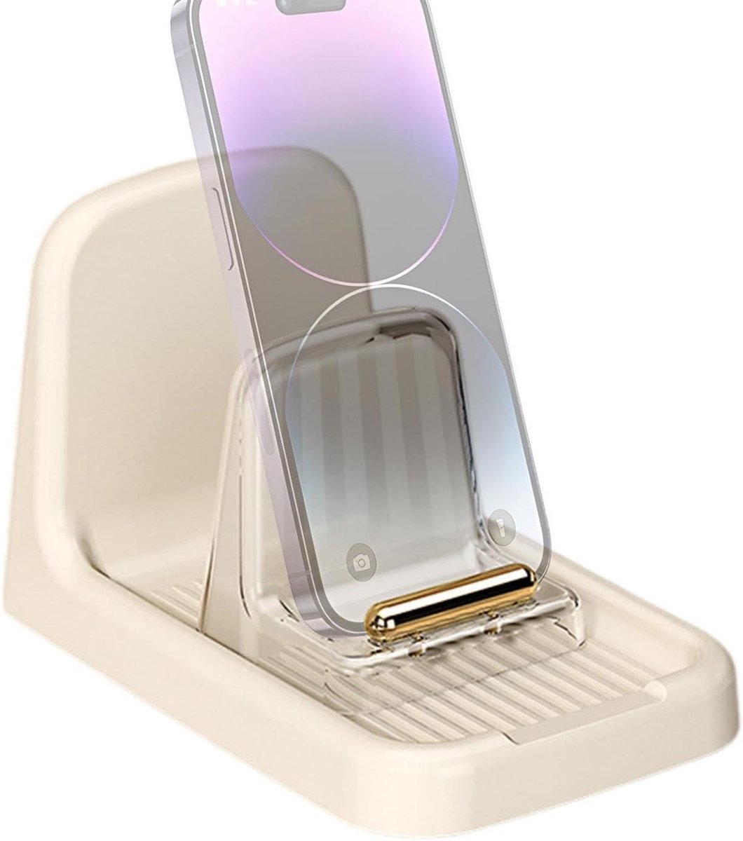Pannendekselhouder - Opvouwbaar Rek - Keuken Organiseren - Antislip Basis - 12.5 cm Hoog - Wit