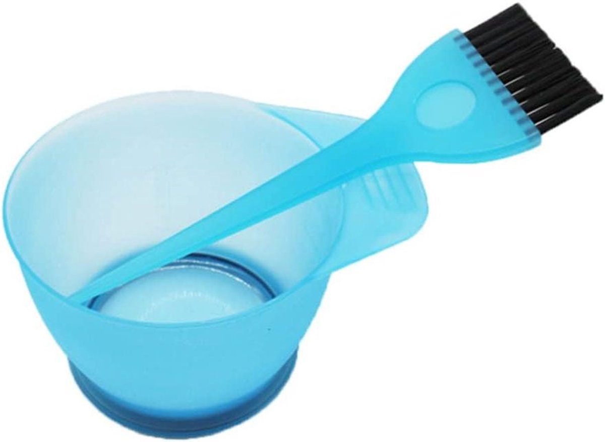 Haarverf Set - Kleur Borstel Kom - Thuis Verven - Pointed Handvat Ontwerp - 1 Set - Blauw