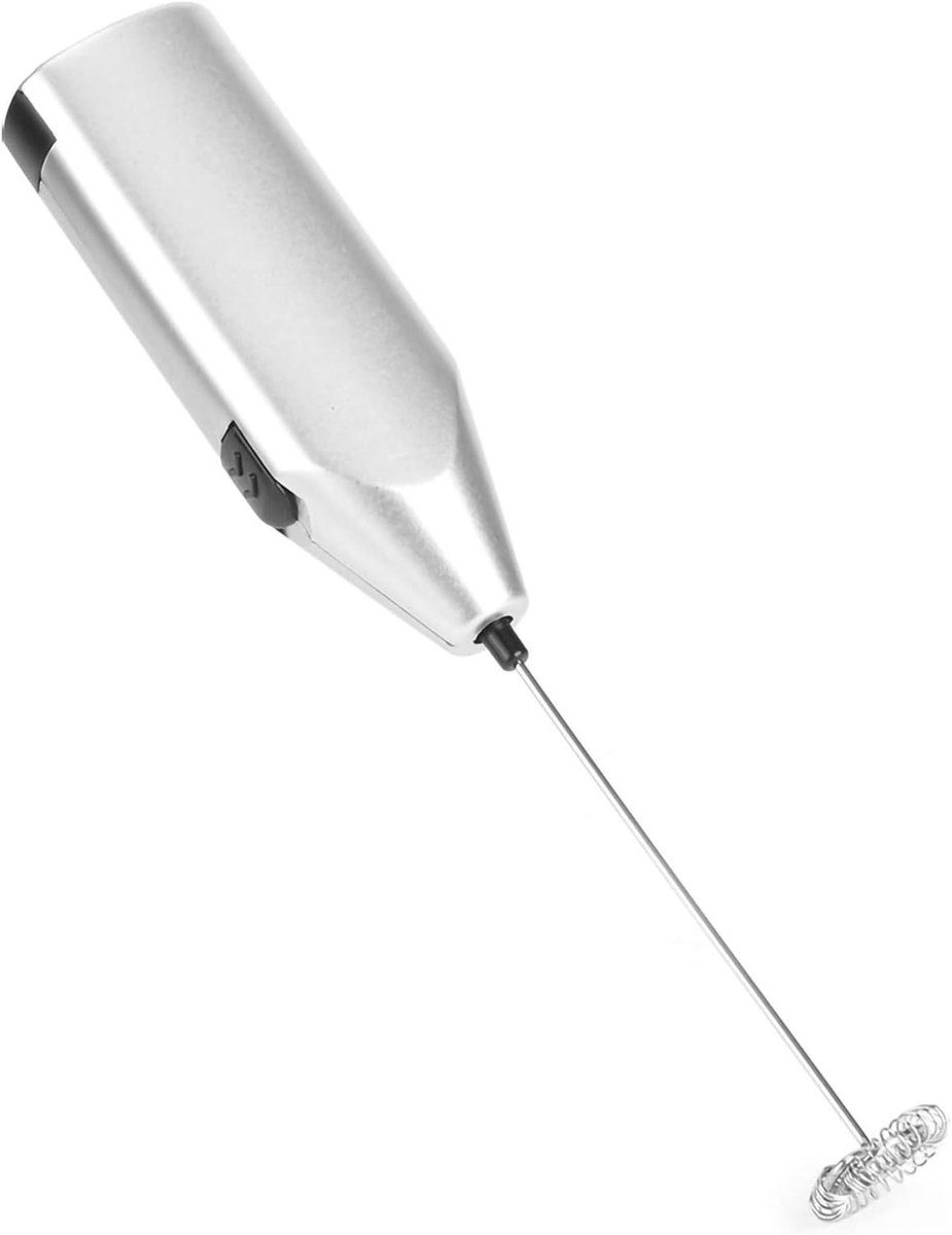 Handmixer Keuken - Melkopschuimer Garde - Dranken Bereiden - Stille Werking - 22x8x5 cm - Zilver