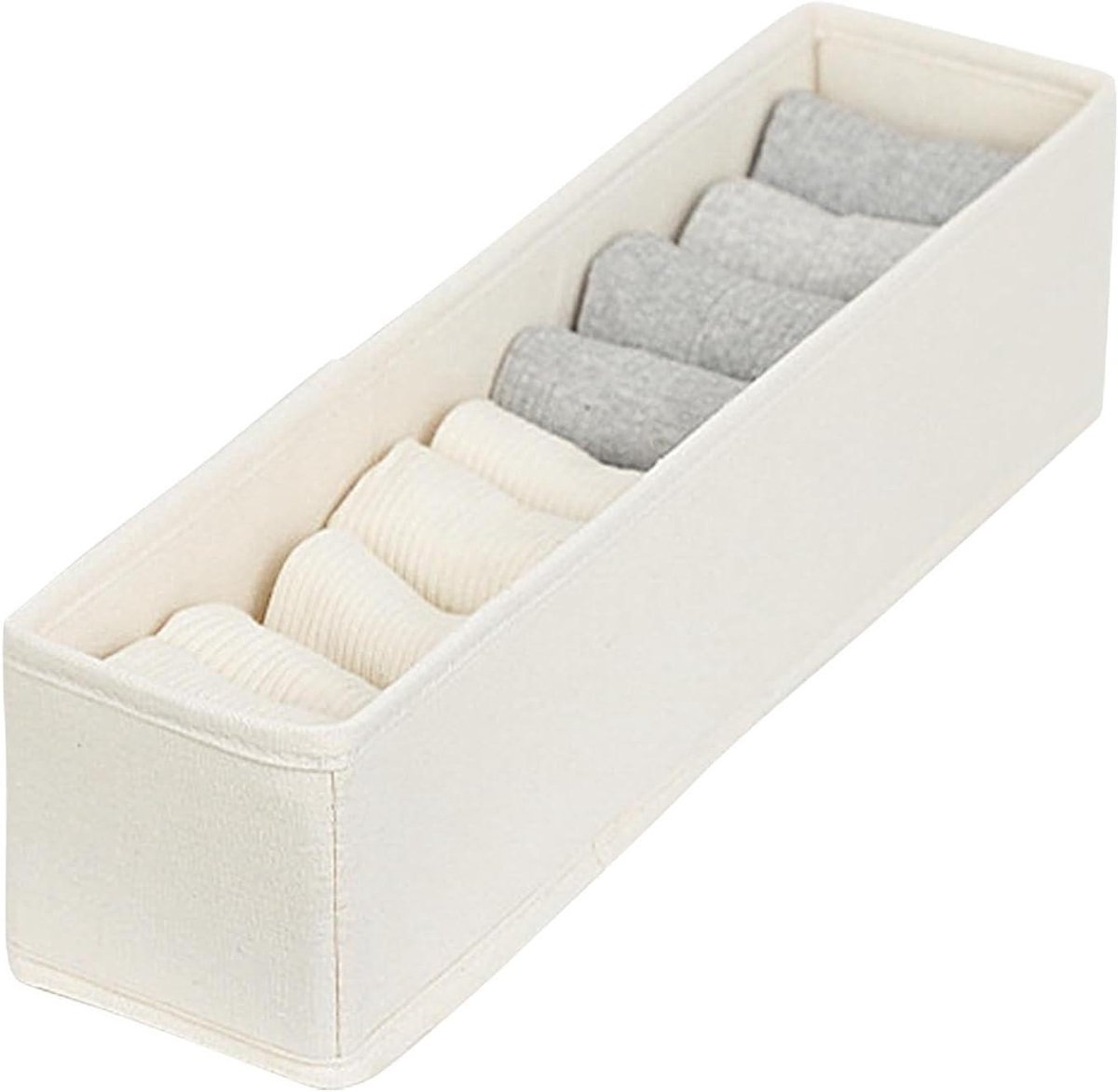 Opbergbak Organizer - Lade Mand - Kleding Sorteren - Stabiel Ontwerp - 40 x 10 cm - Beige