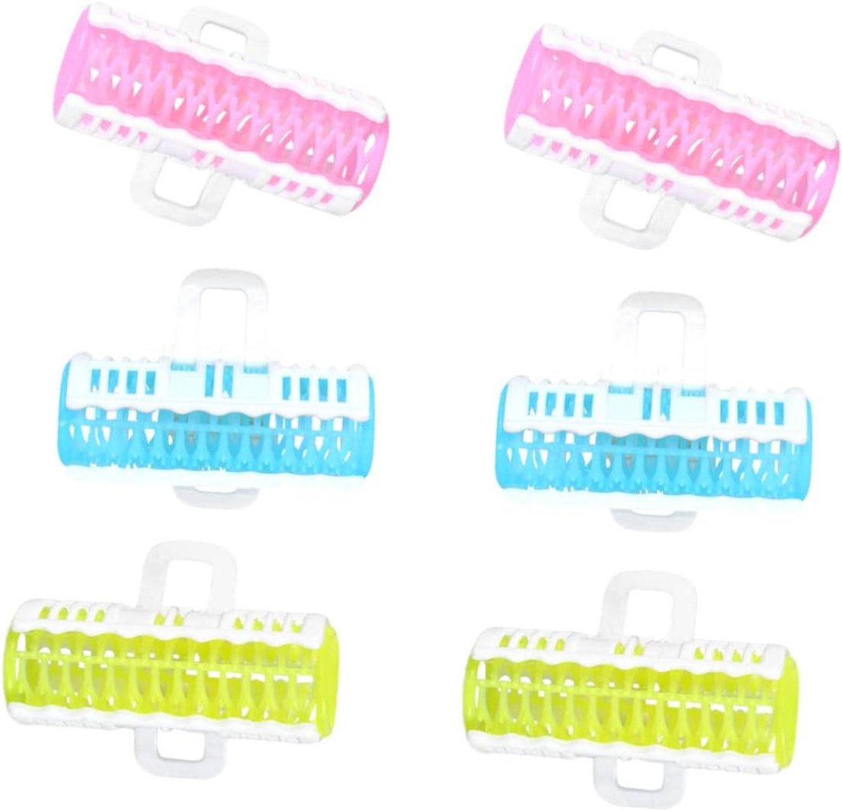 Haarrollers Set - Krulspelden - Haar Styling - Zelfhoudend - 6 Stuks - Multi Color