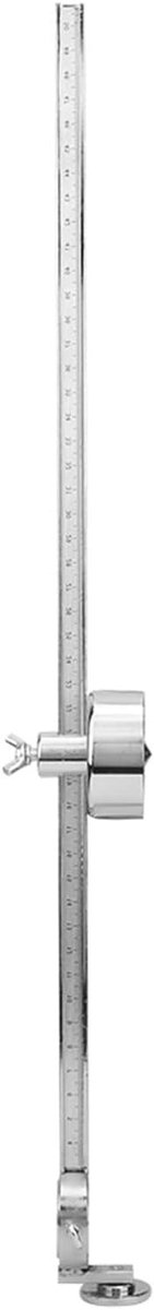 Toorts Kompas - Rolgeleider Snijgereedschap - Cirkels Snijden - Magnetische Basis - 50 Cm Meter - Zilver
