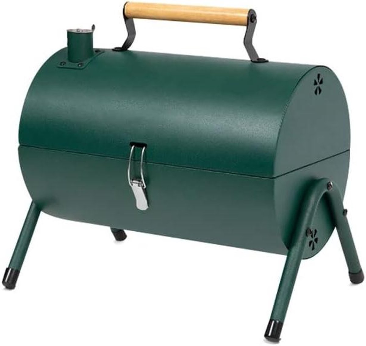 Draagbare Barbecue - Kleine Grill - Buiten Koken - Verstelbare Ventilatie - 42x30x40 cm - Groen