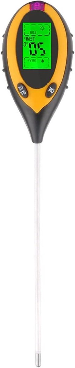 Bodemtester Vochtmeter - Grond pH Licht - Tuin Onderhoud - Hoge Precisie Meting - 19.7cm Sonde - One Color