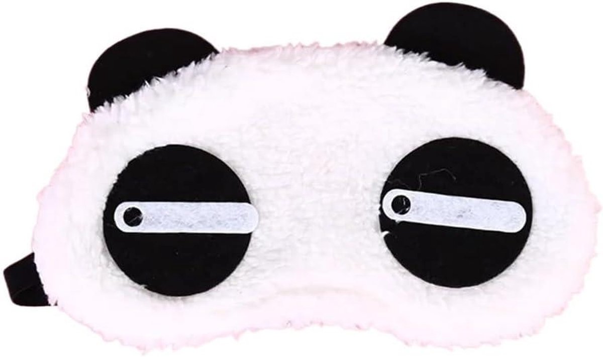 Slaapmasker - Oogmasker Katoen - Comfortabel Slapen - Zacht Huidvriendelijk - 19x12 cm - Wit Panda