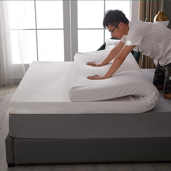 Natuurlijke latex matras, 3 inch medium zachte biologische matras, wasbaar latex opvouwbaar vloerslaapbed,3in,90x210cm(35x83in) — afbeelding 4