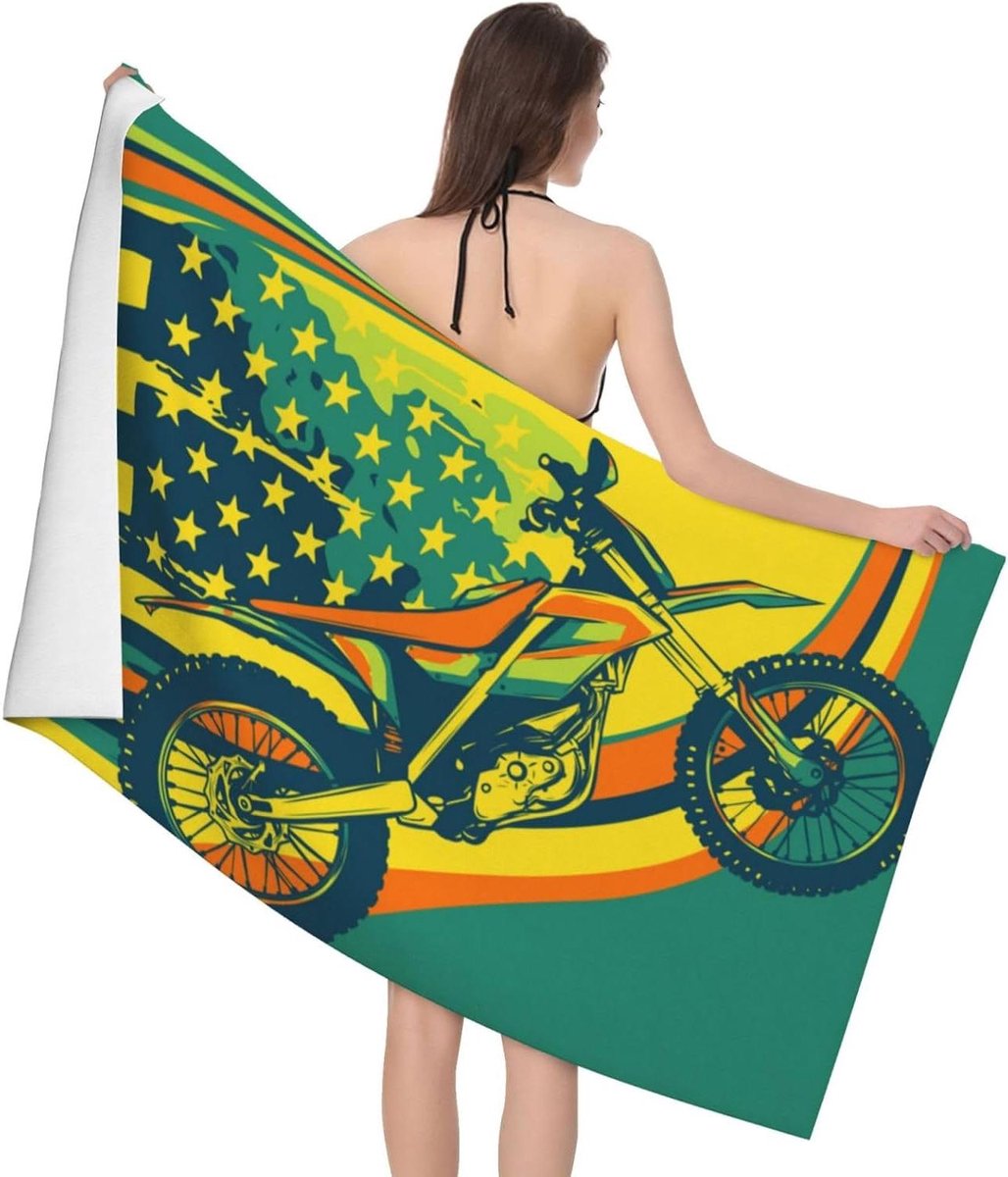 Motorfiets Fiets Extreme Trips Badhanddoek Zandvrij Badlaken Zachte Zwemmen Handdoeken Voo