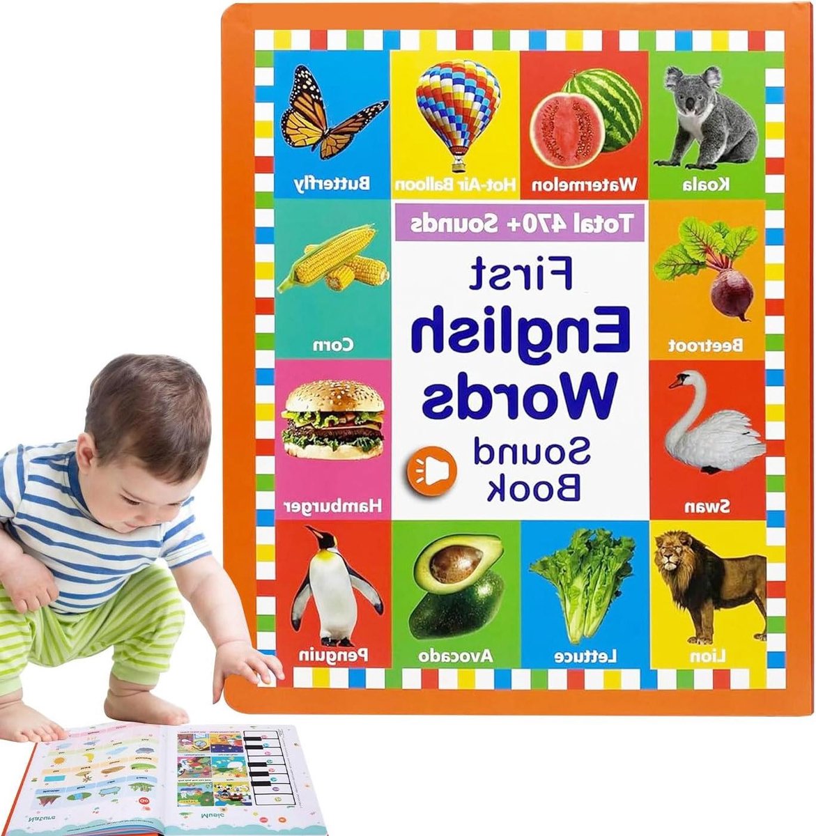 Interactief Leerboek - Woordenboek Kinderen - Engels Leren - Interactieve Spelletjes - 30.5 x 25.3 cm - Kleurrijk