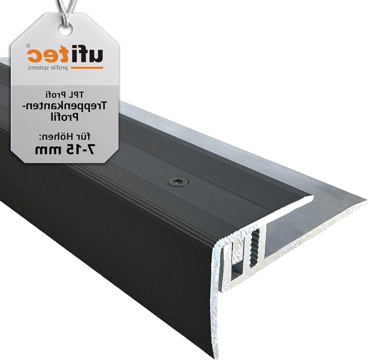ufitec® TPL-Profi trapprofiel voor parket- en laminaatvloeren – Dekkingsbreedte: 28 mm – t